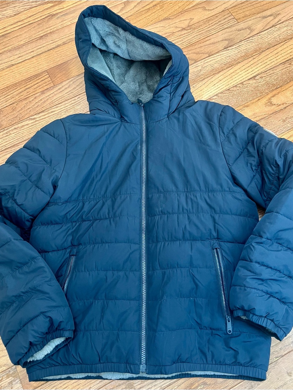 Abercrombie & Fitch Kids Navy Blue Puffer Jacket Like new! 13/14